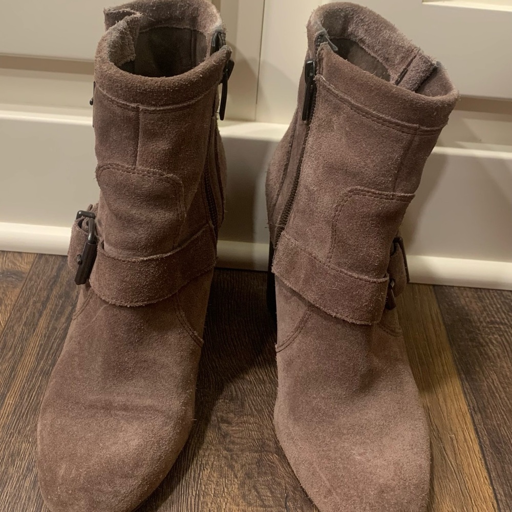Vince Camuto Brown Suede Ankle Boots